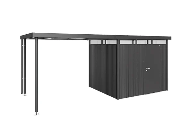 Castorama Auvent Taille L Biohort En Métal Coloris Gris Foncé Métallique Pour Abris De Jardin Série HighLine H3 grande surprise 1