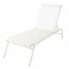 Castorama Bain De Soleil En Métal Et Toile GoodHome Batz Blanc en promotion 7