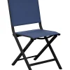 offre spéciale Castorama Chaise De Jardin En Aluminium Proloisirs Thema Graphite Et Bleu 7