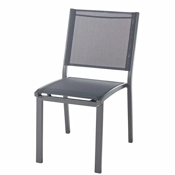 Castorama Chaise De Jardin En Métal Et Toile GoodHome Batz Ebony magasin en ligne france 1
