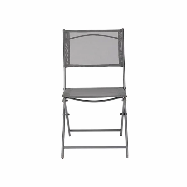 site en ligne Castorama Chaise De Jardin En Métal Saba Gris Anthracite Pliante 1