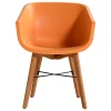 Pas Cher Magasin Soldes Castorama Chaise De Jardin En Résine Amalia Orange (lot De 2) 7