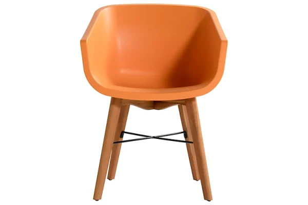 Pas Cher Magasin Soldes Castorama Chaise De Jardin En Résine Amalia Orange (lot De 2) 1