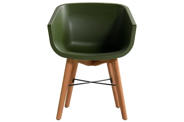 en ligne Castorama Chaise De Jardin En Résine Amalia Verte (lot De 2) 1