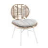 Castorama Chaise Résine Pied Acier Blanc Flores fashion pas cher 5
