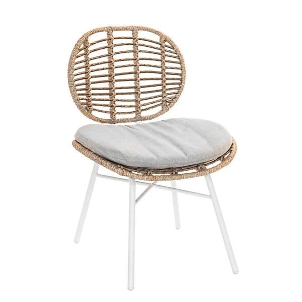 Castorama Chaise Résine Pied Acier Blanc Flores fashion pas cher 1