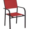 fashion pas cher Castorama Fauteuil De Jardin Duca Graphite Rouge 7