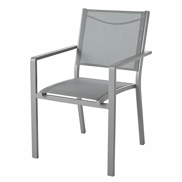grossiste en ligne Castorama Fauteuil De Jardin En Métal Et Toile GoodHome Batz Gris 1