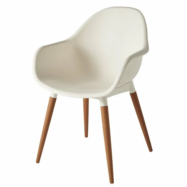 Castorama Fauteuil De Jardin En Plastique GoodHome Kiwee Blanc garantie de qualité 1