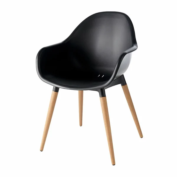 Achat Castorama Fauteuil De Jardin En Plastique GoodHome Kiwee Noir 1
