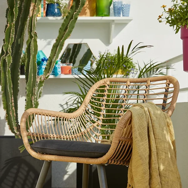 Castorama Fauteuil De Jardin GoodHome Apolima Effet Rotin Marron shopping pas cher 1