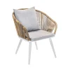 en france Castorama Fauteuil Résine Pied Alu Blanc Maldives 7