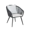 pas cher marque Castorama Fauteuil Résine Pied Aluminium Noir Comores 5