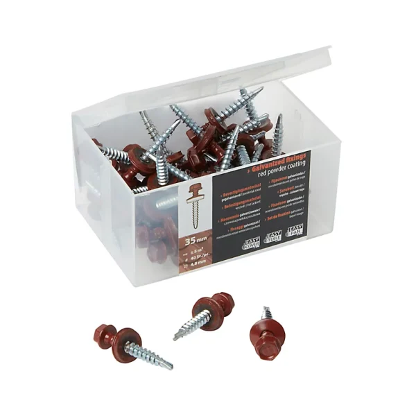 Nouveau Castorama Lot De 40 Vis Easy-Tuile Rouge 1
