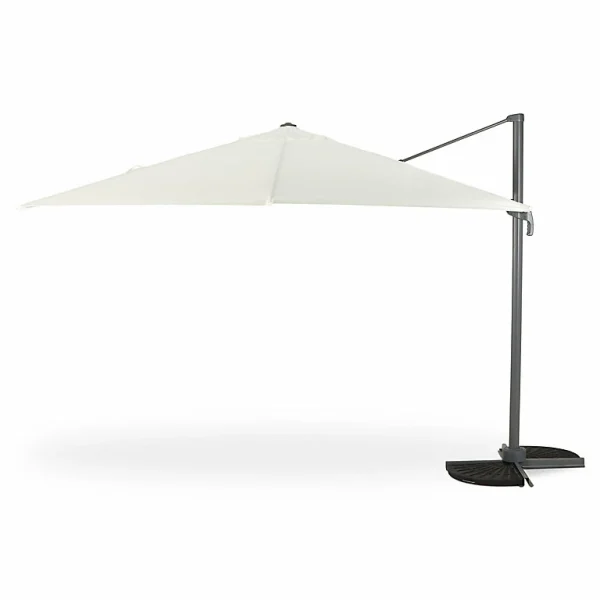 commentaire favorable Castorama Parasol Déporté Blooma Jaya Gris Griffin 300 X 300 Cm 1