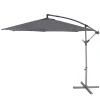 Castorama Parasol Déporté Malta Gris ø300 Cm jusqu'à 7