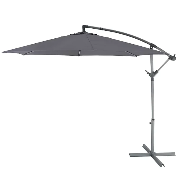 Castorama Parasol Déporté Malta Gris ø300 Cm jusqu'à 1