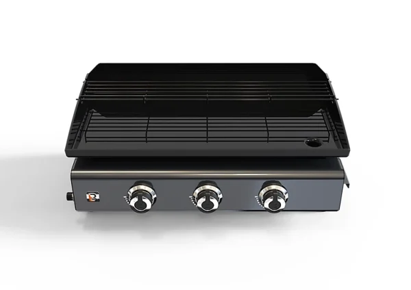 magasin pour Castorama Plancha Gaz Brasero Silvia II G 3 Feux Plaque Acier 1