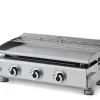 Castorama Plancha Gaz Brasero Silvia II G 3 Feux Plaque Inox solde en ligne 7