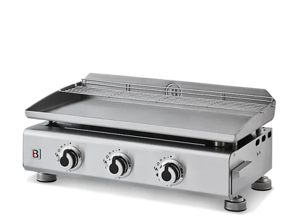Castorama Plancha Gaz Brasero Silvia II G 3 Feux Plaque Inox solde en ligne 1