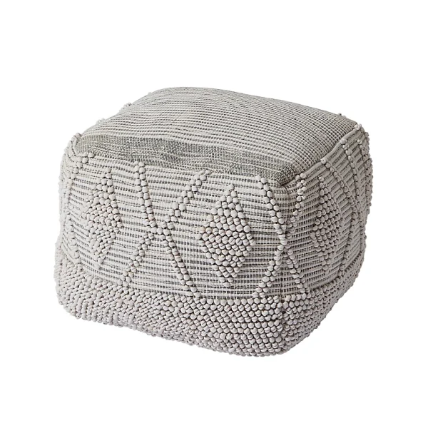 Castorama Pouf Blooma Rural 50 X 50 X 40 Cm Bleu/gris à prix d'occasion 1