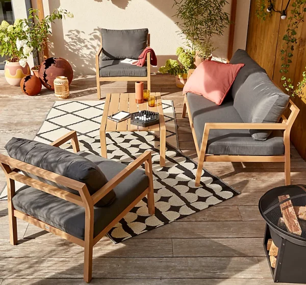 excellente qualité Castorama Salon Bas De Jardin Cubic – 4 Personnes 1