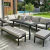 Castorama Salon De Jardin Bas Antalya Aluminium Anthracite DCB Garden 9 Personnes excellente qualité 5