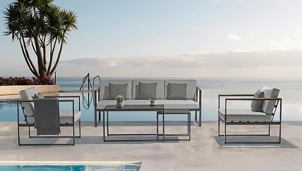 Castorama Salon De Jardin Bas Lucca Aluminium Anthracite DCB Garden 5 Personnes grossiste en ligne 1