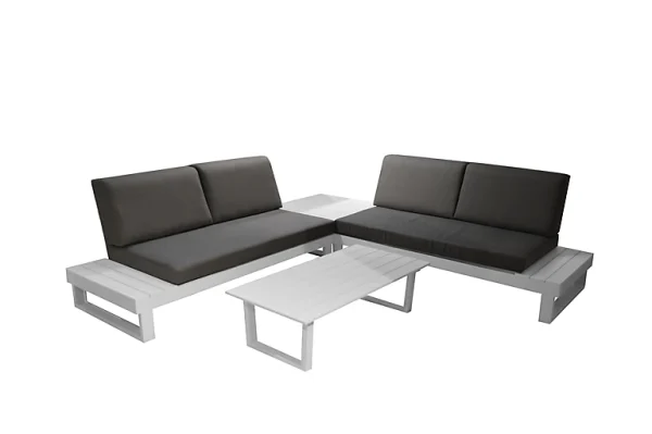 Castorama Salon De Jardin Bas Proloisirs Staten Aluminium Blanc Dernières Nouveautés 1