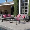 prix le plus bas Castorama Salon De Jardin Bas Proloisirs Staten Aluminium Grey 7