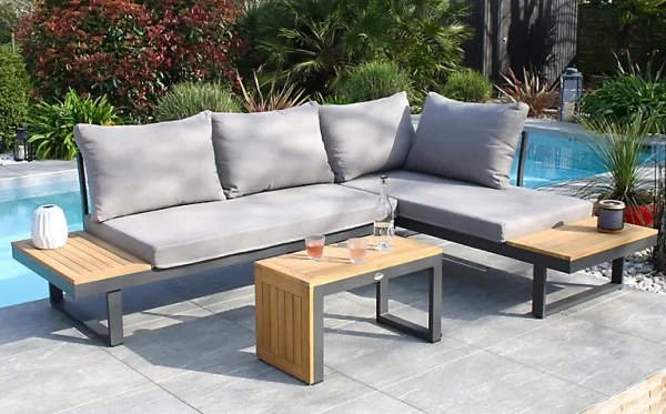 Castorama Salon De Jardin Bas Tokyo Aluminium Anthracite DCB Garden 4 Personnes Paris 1