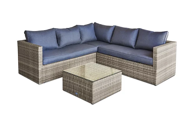 Castorama Salon De Jardin D’angle Bavaro 5 Places En Résine Tressée Coloris Miel site soldes 1
