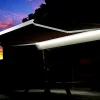 outlet Castorama Store De Terrasse Motorisé Kobe Coffre Blanc / Toile S300 Marron 5 X 3,5m, Avec LED 7
