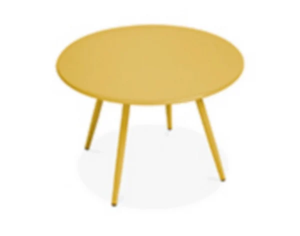 magasin en ligne france Castorama Table Basse De Jardin Brooklyn ø40 Cm Jaune 1