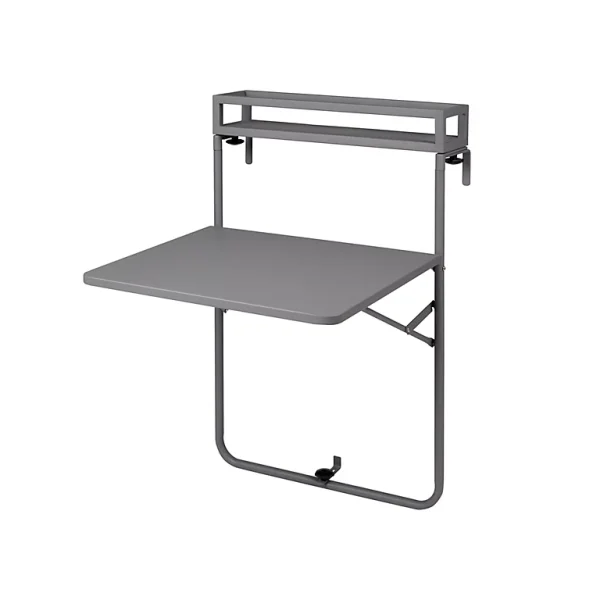 Castorama Table De Jardin De Balcon En Métal GoodHome Saba Gris 60 X 53 X H 97 Cm grossiste en ligne 1