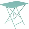 pas cher Castorama Table De Jardin En Métal Fermob Bistro 77 X 57 Cm Bleu Lagune 5