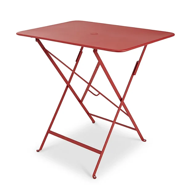 vente luxe pas cher Castorama Table De Jardin En Métal Fermob Bistro 77 X 57 Cm Piment 1