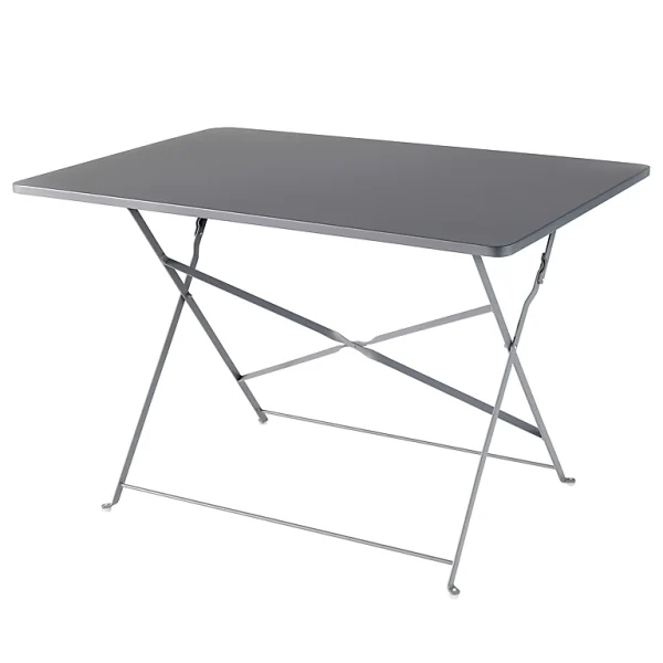 Castorama Table De Jardin En Métal GoodHome Saba Gris 70 X 110 Cm site soldes 1