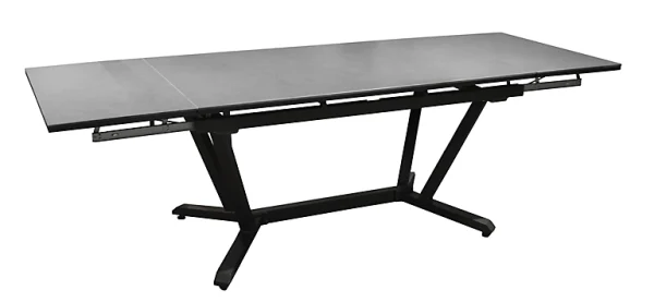 Castorama Table De Jardin Extensible En Aluminium Et Céramique Proloisirs Vita 180/280 X 100 Cm Graphite Et Taupe prix pas cher 1