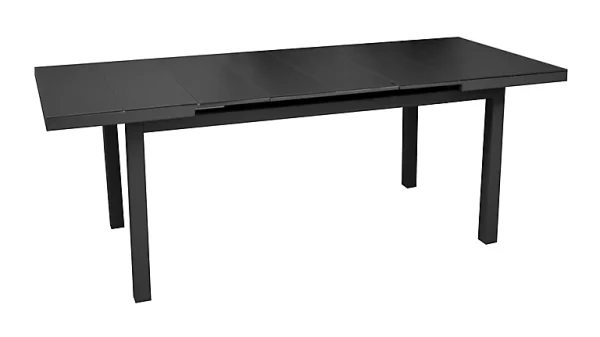 Officielle Castorama Table De Jardin Extensible En Aluminium Et Verre Proloisirs Ondine 180/240 X 90 Cm Gris 1