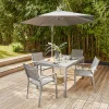 en solde Castorama Table De Jardin Extensible En Métal GoodHome Moorea Gris 140/200 X 90 Cm 5