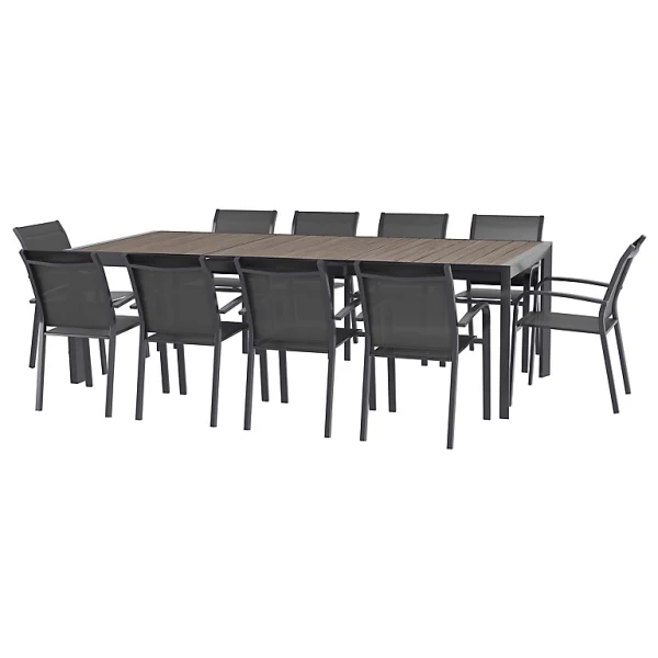 Castorama Table De Jardin Hespéride Evasion 274 X 110 Cm Seigle Et Graphite luxe soldes 1