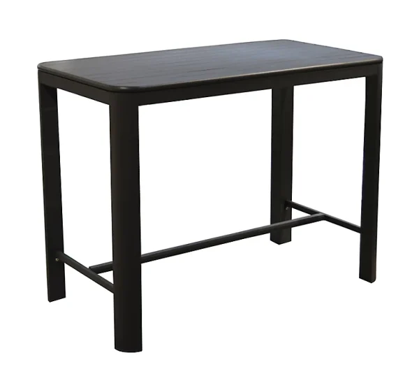 REMISE allant Castorama Table Haute De Jardin En Aluminium Proloisirs Eos 140 X 74 Cm Graphite 1